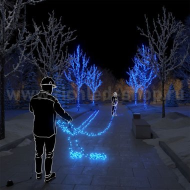 Фотография товара 'Rich Led Светодиодная гирлянда постоянное свечение, трансформатор 220/24 В IP 65 RL-S5*20-B/B'