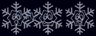 Фотография товара 'Rich Led RL-SFDL103:D:O:P-W Набор из 3-х снежинок-смайликов Диаметр 103 см'