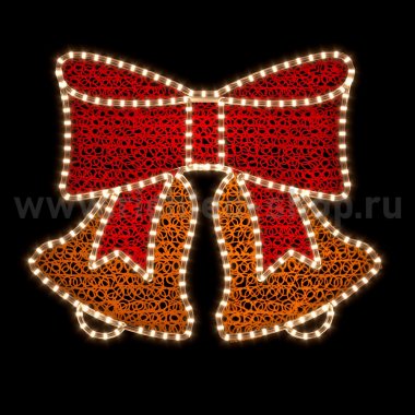 Фотография товара 'Rich Led RL-FD-015WWdGdR 2Д Елочная игрушка Двойной колокольчик В*Ш: 700х850 мм'