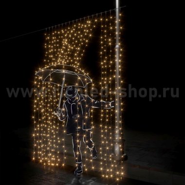 Фотография товара 'Rich Led Светодиодный занавес, с герметичным колпачком, соединяемый, 220 В, IP65 RL-C2*3-CW/WW'