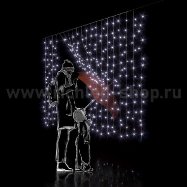 Фотография товара 'Rich Led Светодиодный занавес, с герметичным колпачком, соединяемый, 220 В, IP65 RL-CS2*1.5-CB/W'