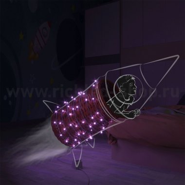 Фотография товара 'Rich Led Светодиодная гирлянда, мерцающая, с герметичным колпачком, соединяемая, IP65 RL-S10CF-24V-CT/V'