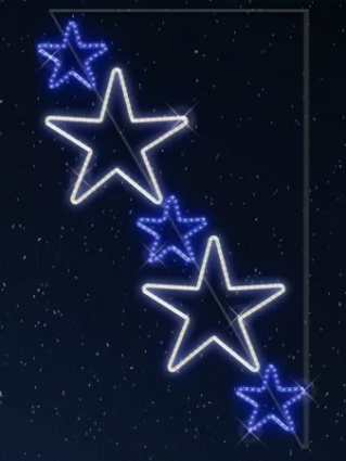 Фотография товара 'Rich Led RL-KN-083BW Светодиодные уличные консоли Каскад звезд Размер: 0,90 м на 1,7 м'