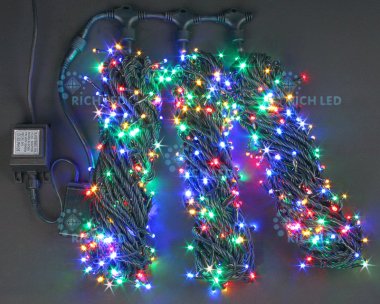 Фотография товара 'Rich Led Светодиодная гирлянда мерцание,  герметичный трансформатор 220/24 В IP 65 и соединители RL-S3*20F-B/WBR'