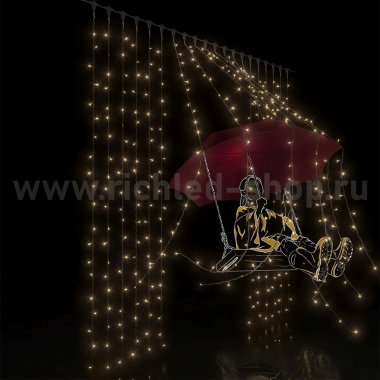 Фотография товара 'Rich Led Светодиодный занавес с герметичным колпачком, соединяемый, 220 В, IP65 RL-C2*2-CT/WW'