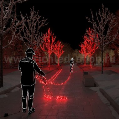 Фотография товара 'Rich Led Светодиодная гирлянда, постоянное свечение, трансформатор 220/24 В IP 65 RL-S5*20-B/R'