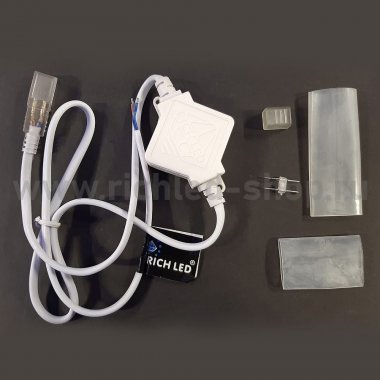Фотография товара 'Rich Led Комплект подключения для клипсолайта с блоком питания, до 25 метров, без вилки, RL-220AC/DC-TL-1-1A-NP-W'