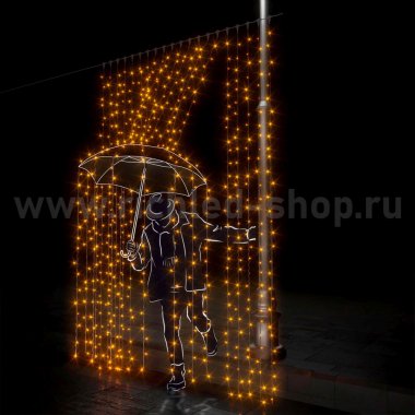 Фотография товара 'Rich Led Светодиодный занавес, с герметичным колпачком, соединяемый, 220 В, IP65 RL-C2*3-CW/Y'