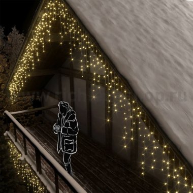 Фотография товара 'Rich Led Светодиодная бахрома мерцающая, соединяемая, 220 В, IP54 RL-i3*0.9F-T/WW'