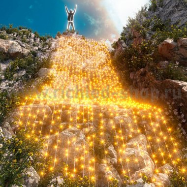 Фотография товара 'Rich Led Светодиодный занавес с герметичным колпачком, соединяемый, 220 В, IP65 RL-C2*9-CW/Y'