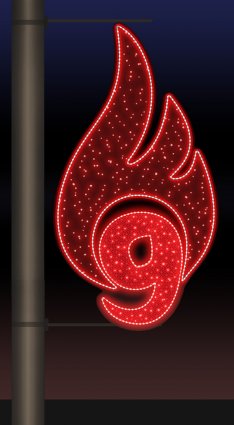 Фотография товара 'Rich Led RL-KN-9-3-WWR-dGdR Светодиодная консоль на металлокаркасе ко Дню победы'