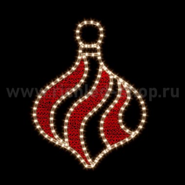 Фотография товара 'Rich Led RL-FD-012WWdGd 2Д Елочная игрушка Шар вытянутый В*Ш: 700х530 мм'
