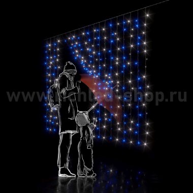 Фотография товара 'Rich Led Светодиодный занавес, соединяемый, 220 В, облегченный, IP54 RL-CS2*1.5-T/BW'