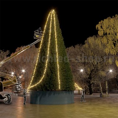 Фотография товара 'Rich Led Светодиодная гирлянда мерцание, герметичный трансформатор 220/24 В IP 65 RL-S3*20F-B/WW'