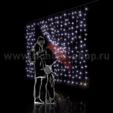Фотография товара 'Rich Led Светодиодный занавес, соединяемый, 220 В, облегченный, IP54 RL-CS2*1.5-T/W'