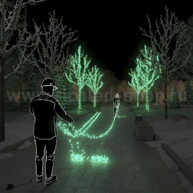 Фотография товара 'Rich Led Светодиодная гирлянда постоянное свечение, трансформатор 220/24 В IP 65 RL-S5*20-B/G'