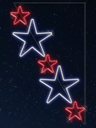 Фотография товара 'Rich Led RL-KN-083RW Светодиодные уличные консоли Каскад звезд 0,90 м на 1,7 м'