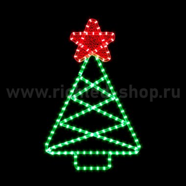Фотография товара 'Rich Led RL-FD-010WWdR 2Д Световая Елка В*Ш: 670х420 мм'
