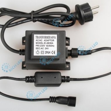 Фотография товара 'Rich Led Трансформатор 220/24 В, усиленная влагозащита IP65, герметичный, 60 Вт RL-220AC/DC24-60W-B'