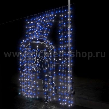 Фотография товара 'Rich Led Светодиодный занавес, соединяемый, 220 В, IP54 RL-C2*3-T/BW'