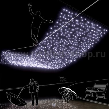 Фотография товара 'Rich Led Светодиодный занавес, с герметичным колпачком, соединяемый, 220 В, IP65 RL-C2*6-CB/W'