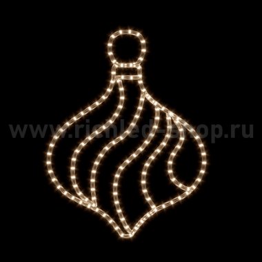 Фотография товара 'Rich Led RL-FD-012WW 2Д Елочная игрушка Шар вытянутый В*Ш: 700х530 мм'