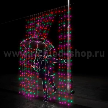 Фотография товара 'Rich Led Светодиодный занавес (дождь) RL-C2*3F-CW/M'