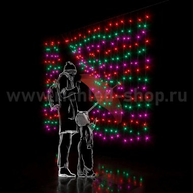 Фотография товара 'Rich Led Светодиодный занавес  с герметичным колпачком, соединяемый, 220 В, IP65 RL-CS2*1.5-CB/M'