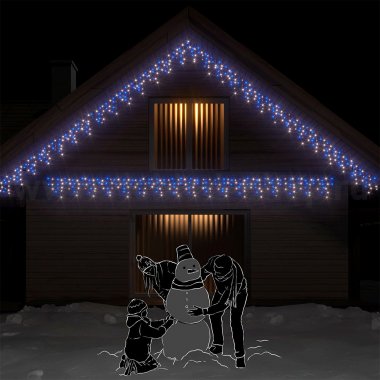 Фотография товара 'Rich Led Светодиодная бахрома соединяемая, мерцающая, IP65 RL-i3*0.5F-CW/B'