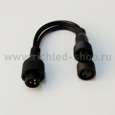 Фотография товара 'Rich Led Переходник для гирлянд 3 pin на 2 шт. 2 pin RL-SC3-2-2-B'