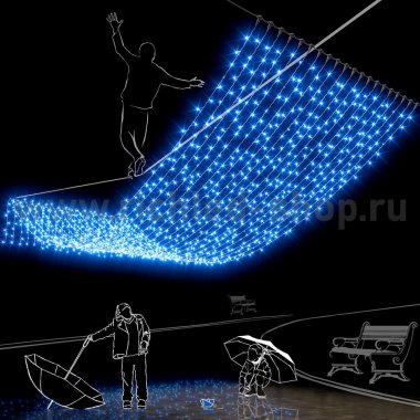 Фотография товара 'Rich Led Светодиодный занавес, с герметичным колпачком, соединяемый, 220 В, IP65 RL-C2*6-CW/B'
