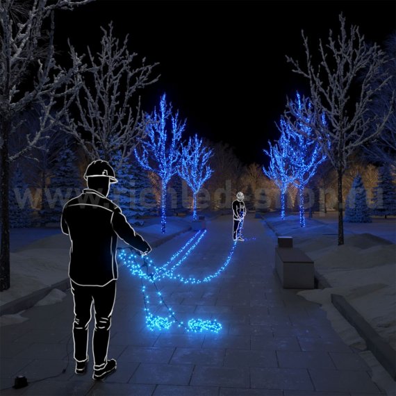 Фотография товара 'Rich Led Светодиодная гирлянда постоянное свечение, трансформатор 220/24 В IP 65 RL-S5*20-B/B'