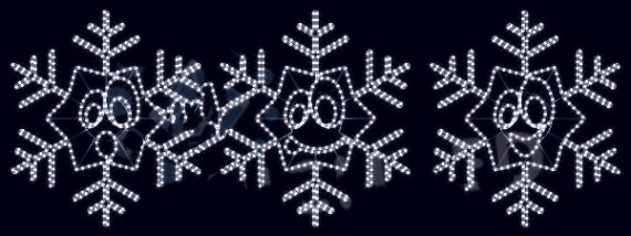 Фотография товара 'Rich Led RL-SFDL103:D:O:P-W Набор из 3-х снежинок-смайликов Диаметр 103 см'