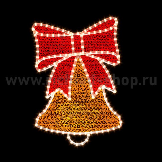 Фотография товара 'Rich Led RL-FD-014WWdGdR 2Д Елочная игрушка Колокольчик В*Ш: 700х480 мм'