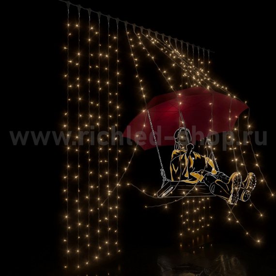 Фотография товара 'Rich Led Светодиодный занавес, с герметичным колпачком, соединяемый, 220 В, IP65 RL-C2*2F-CW/WW'