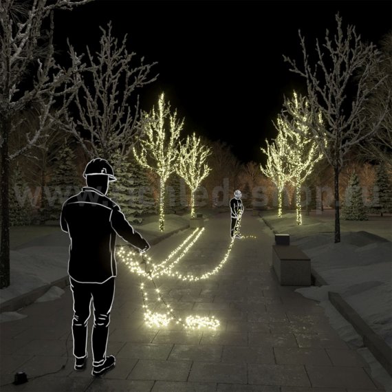 Фотография товара 'Rich Led Светодиодная гирлянда постоянное свечение, трансформатор 220/24 В IP 65 RL-S5*20-B/WW'