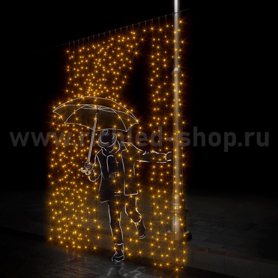 Фотография товара 'Rich Led Светодиодный занавес с герметичным колпачком, соединяемый, 220 В, IP65 RL-C2*3-CB/Y'