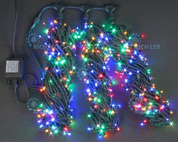 Фотография товара 'Rich Led Светодиодная гирлянда мерцание, трансформатор 220/24 В IP 65 RL-S3*20F-G/M'