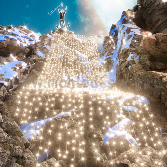 Фотография товара 'Rich Led Светодиодный занавес, с герметичным колпачком, соединяемый, 220 В, IP65 RL-C2*9-CW/WW'