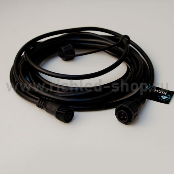 Фотография товара 'Rich Led Удлинитель 5м, 3 pin, 3-х проводной, соединяемый, влагозащищенный RL-EC3-5-B'