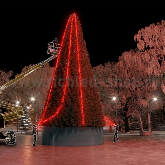 Фотография товара 'Rich Led Светодиодная гирлянда, мерцание, трансформатор 220/24 В IP 65 RL-S3*20F-B/R'