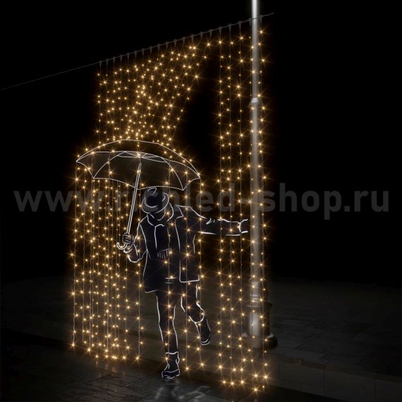 Фотография товара 'Rich Led Светодиодный занавес, соединяемый, 220 В, IP54 RL-C2*3-T/WW'