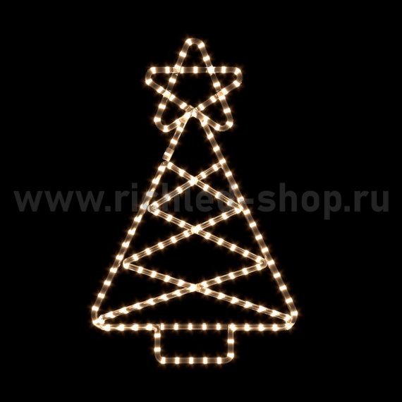 Фотография товара 'Rich Led RL-FD-010WW 2Д Световая Елка (дюралайт) Гарабитный размер В*Ш: 670х420 мм'