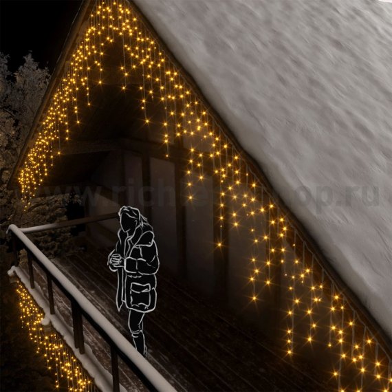 Фотография товара 'Rich Led Светодиодная бахрома мерцающая, соединяемая 220 В, IP65 RL-i3*0.9F-CW/Y'