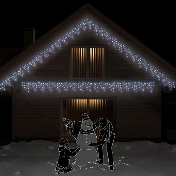 Фотография товара 'Rich Led Светодиодная бахрома соединяемая, мерцающая, IP65 RL-i3*0.5F-CW/W'