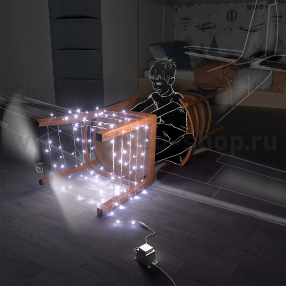 Фотография товара 'Rich Led Светодиодная гирлянда, соединяемая, постоянное свечение, IP54 RL-S10C-24V-T/W'