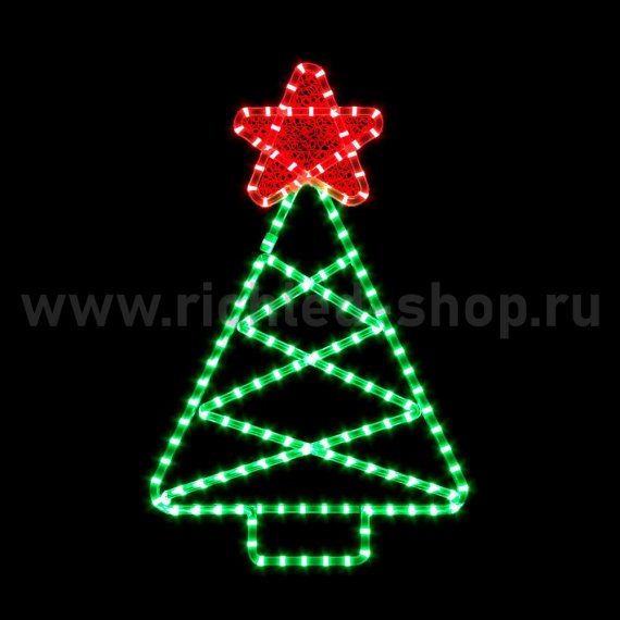 Фотография товара 'Rich Led RL-FD-010WWdR 2Д Световая Елка В*Ш: 670х420 мм'