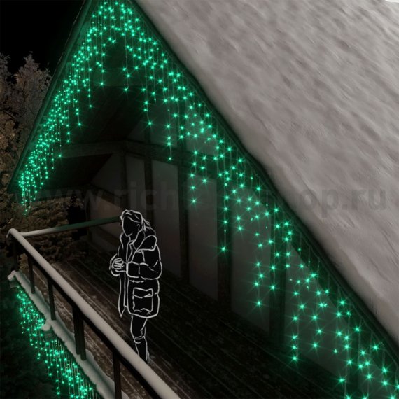 Фотография товара 'Rich Led Светодиодная бахрома мерцающая, соединяемая, 220 В, IP54 RL-i3*0.9F-T/G'