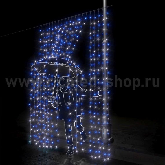 Фотография товара 'Rich Led Светодиодный занавес, соединяемый, 220 В, IP54 RL-C2*3-T/BW'