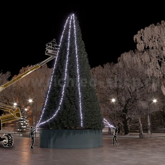 Фотография товара 'Rich Led Светодиодная гирлянда мерцание, герметичный трансформатор 220/24 В IP 65 RL-S3*20F-B/W'